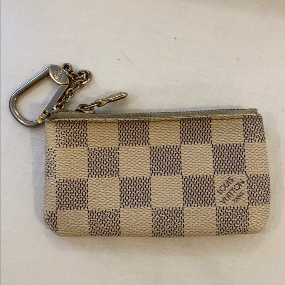 Louis Vuitton Key Pouch Damier Azur Canvas